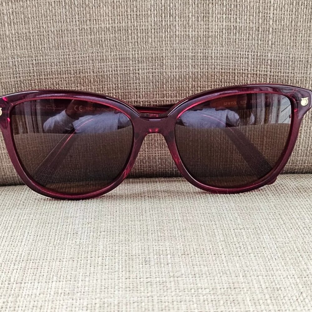 Salvatore Ferragamo Women Sunglasses Burgundy SF815S 56[]17 140 Italy - Picture 4 of 12